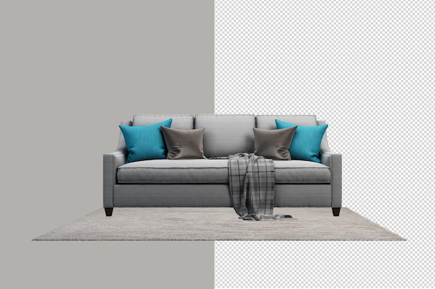Decoración interior en render 3d