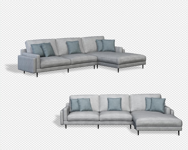 Decoración de interiores ambientada en 3d