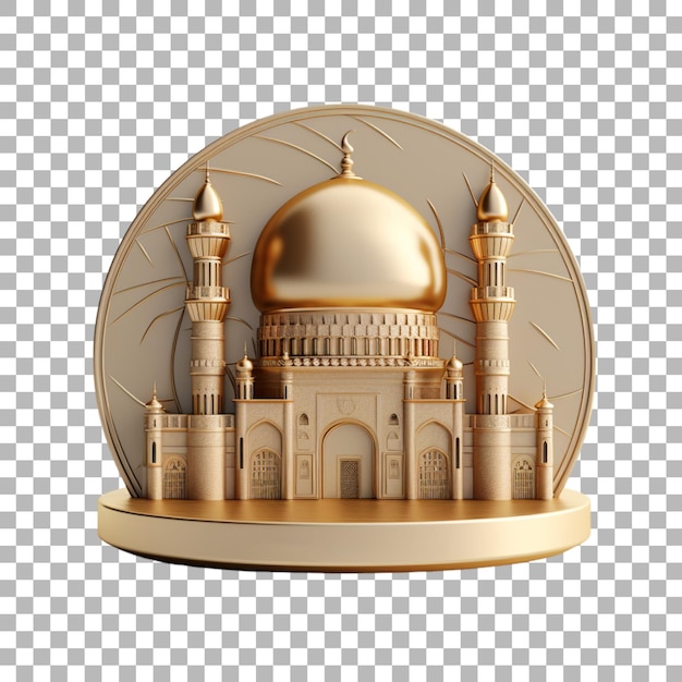 Decoración islámica de ramadan kareem en un fondo transparente