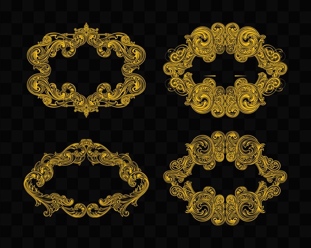 Decoración de lujo en fondo transparente