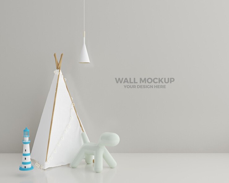 decoración de maqueta de pared de la habitación de los niños