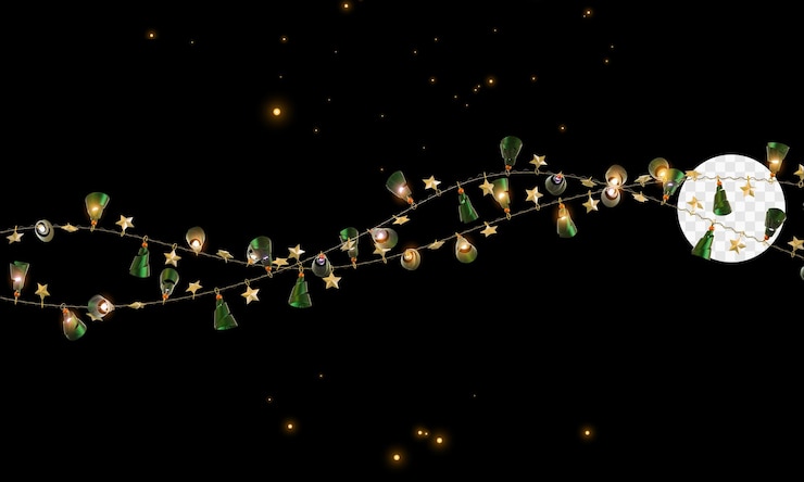PSD decoración de navidad 3d prestados con fondo transparente