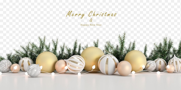 Decorações de Natal em renderização 3d