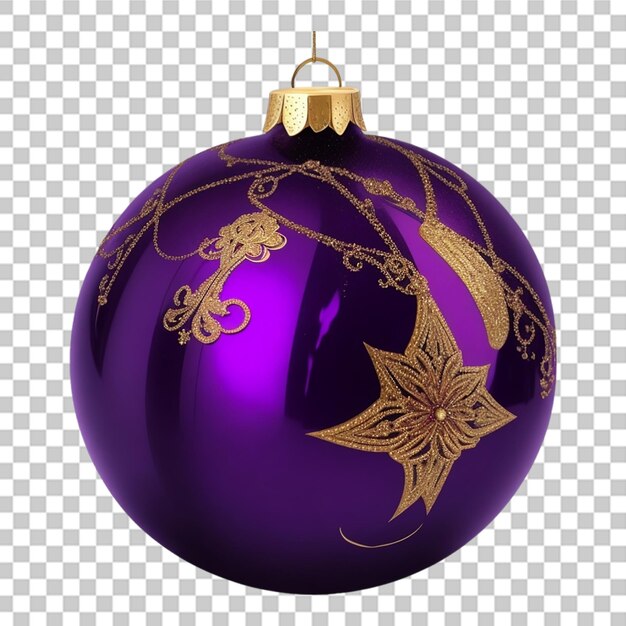 PSD une décoration de boule d'ornement de noël isolée sur un fond transparent