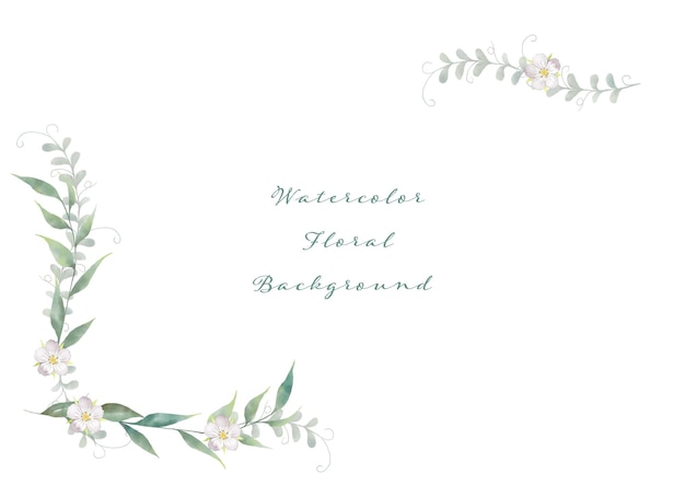 Décoration de bouquet de fleurs à l'aquarelle sur fond blanc