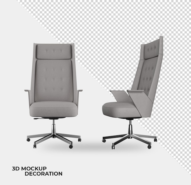 PSD décoration de canapé moderne en rendu 3d