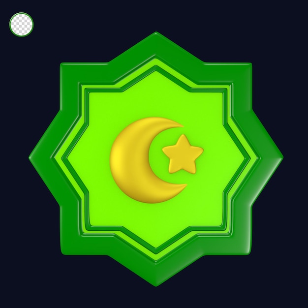 Décoration D'icônes Mignonnes 3d Islamique Avec Le Thème Du Ramadan Et De L'aïd Alfitr Et De L'aïd Aladha
