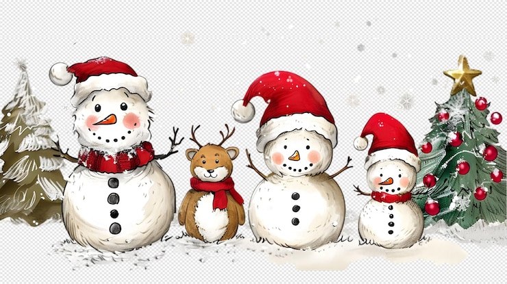 PSD décoration de noël sur fond transparent