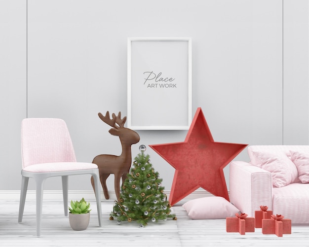 PSD décoration de noël et salon