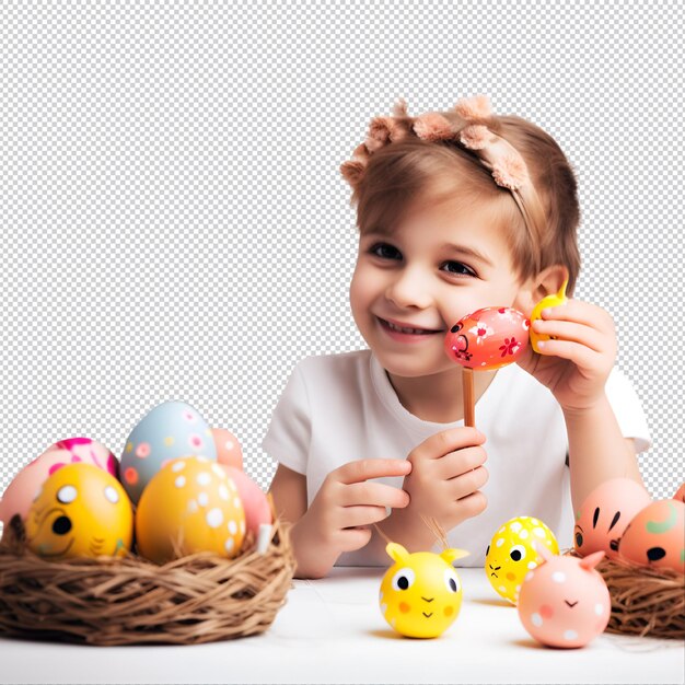 PSD et décoration de pâques pour enfants