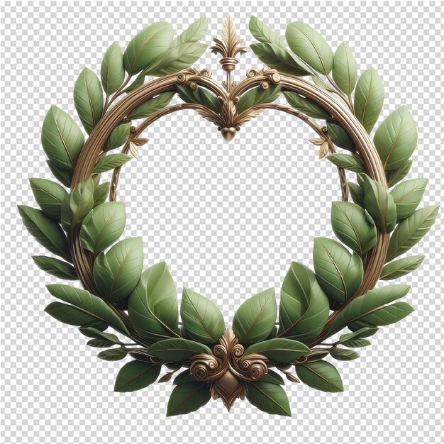 PSD décorative_laurel_wreath_transparent_arrière-plan