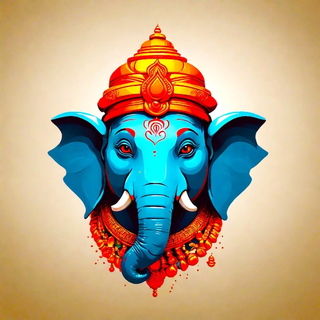 PSD decorativo senhor ganesha para cartão de ganesh chaturthi