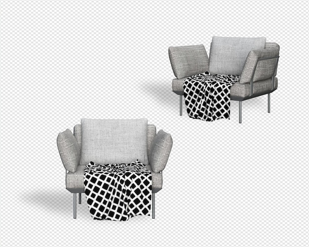 Decorazione d'interni ambientata in 3d