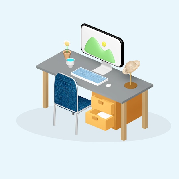 Decorazione della configurazione del desktop