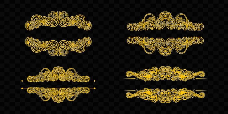 PSD decorazione di lusso su sfondo trasparente