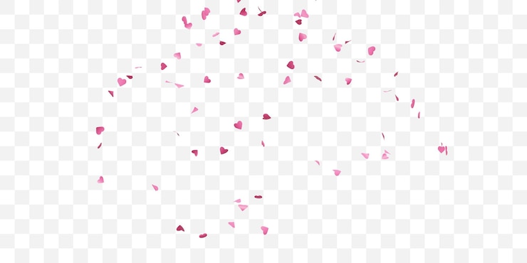 PSD decorazione per la celebrazione dell'amore confetti trasparente