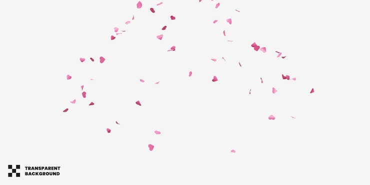 PSD decorazione per la celebrazione dell'amore confetti trasparente