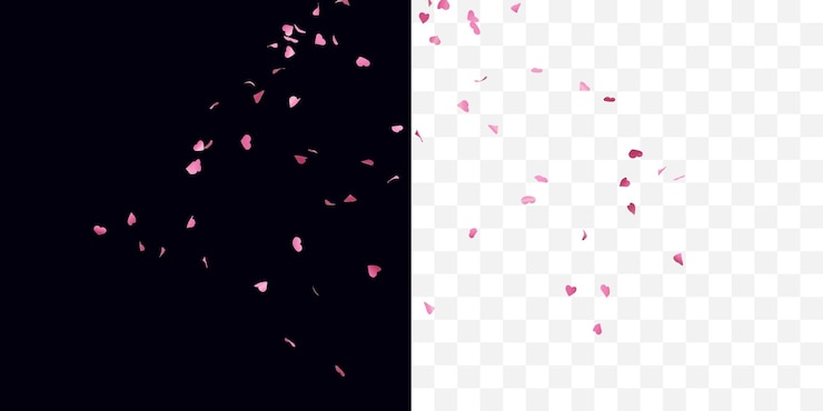 PSD decorazione per la celebrazione dell'amore confetti trasparente