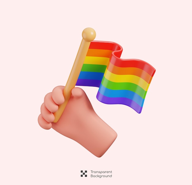 Decorazioni di bandiere arcobaleno a mano per celebrare il mese dell'orgoglio LGBTQ