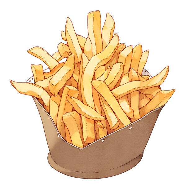 PSD découpe de frites stylisée