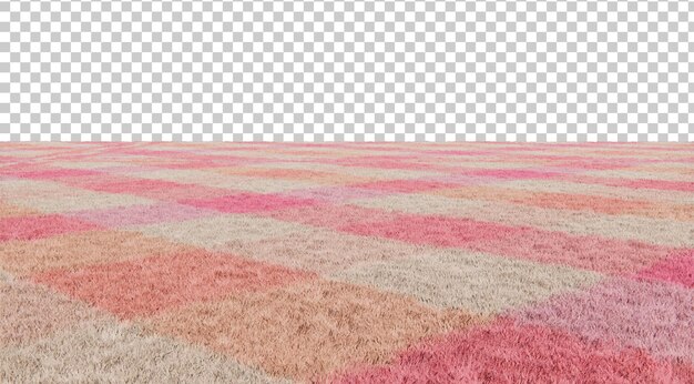 PSD découpe de paysage de champ d'herbe colorée mignon