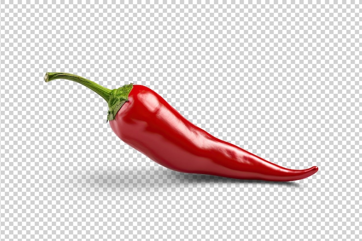 PSD découpe de piment rouge sur transparent