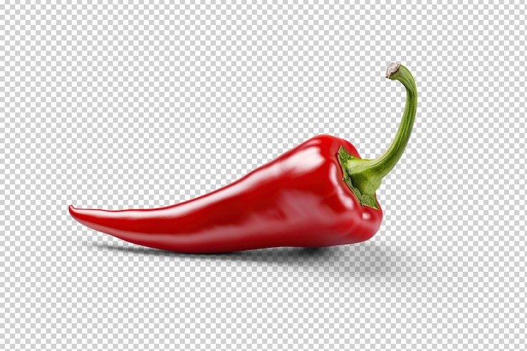 PSD découpe de piment rouge sur transparent