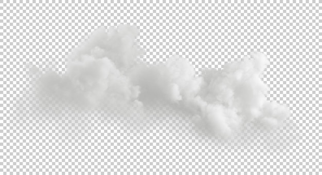 PSD découpe propre nuage blanc arrière-plans transparents effet spécial illustration 3d