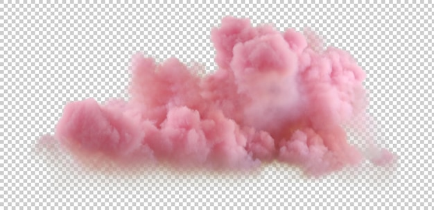 Découpez des illustrations 3D de nuages sombres rose crépuscule
