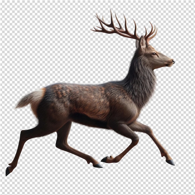 PSD a deer with a deer head on its back