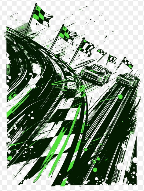 PSD définition de la piste de course nascar avec des pilotes et des fans pour l'élection affiche bannière carte postale t-shirt tatouage