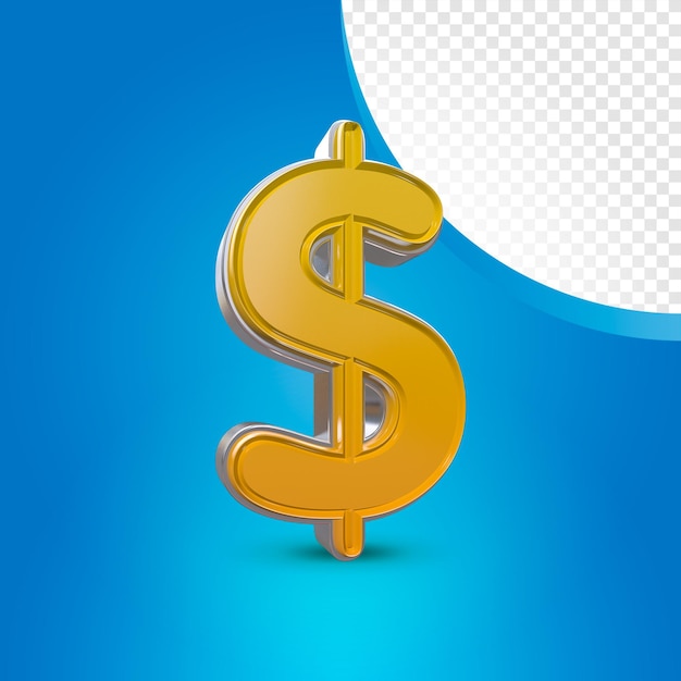 Dégradé De Symbole Dollar Psd 3d