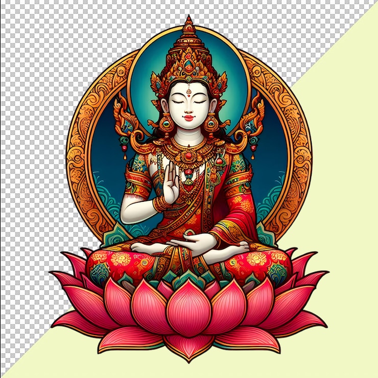 PSD deidades del budismo del thangka tibetano png psd maqueta de archivo png fondo transparente clipart gratuito