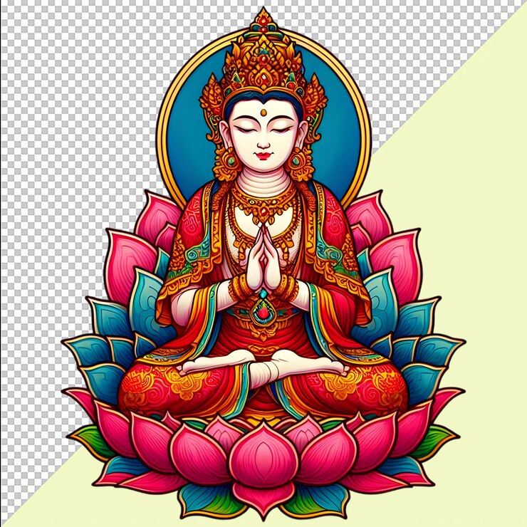 PSD deidades del budismo del thangka tibetano png psd maqueta de archivo png fondo transparente clipart gratuito