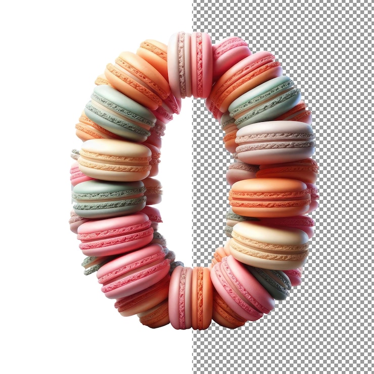 PSD dekadente ziffern tauchen ein in unwiderstehliche 3d-macaron-zahlen