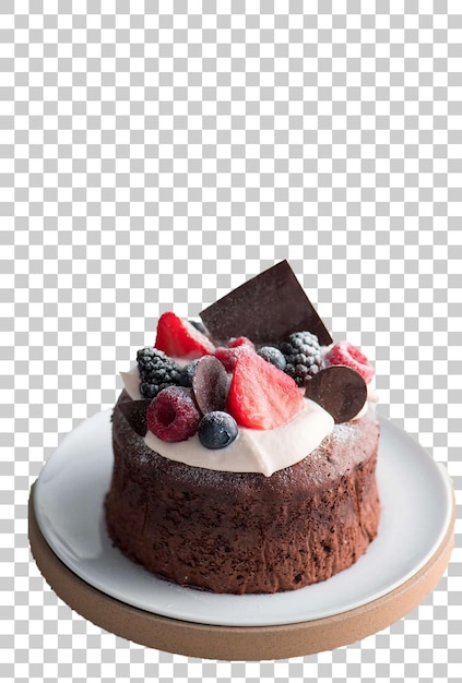 Dekadenter Schokoladenkuchen mit Beeren