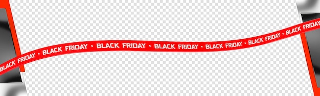 PSD dekoration für black friday-werbung von social-media-kampagnen