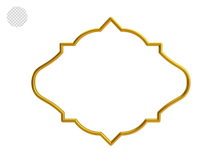 PSD dekorativer islamischer rahmen goldener rahmen dekorativer rahmen rahmen architektur fenstertür