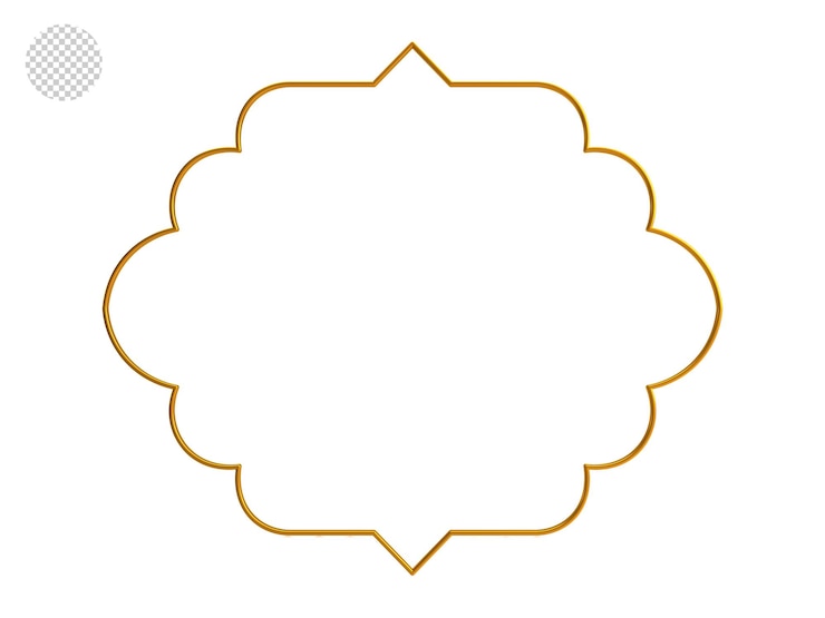 PSD dekorativer islamischer rahmen goldener rahmen dekorativer rahmen rahmen architektur fenstertür