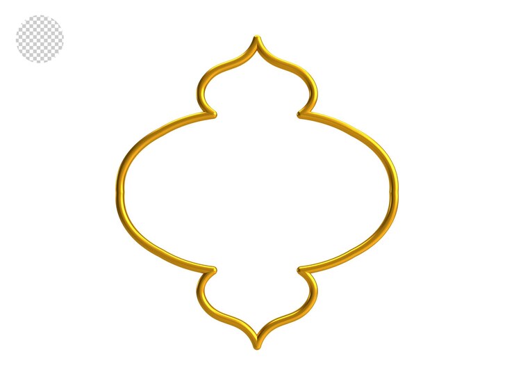 PSD dekorativer islamischer rahmen goldener rahmen dekorativer rahmen rahmen architektur fenstertür