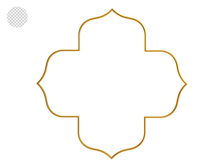 PSD dekorativer islamischer rahmen goldener rahmen dekorativer rahmen rahmen architektur fenstertür