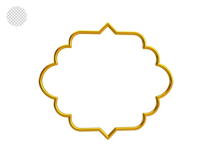 PSD dekorativer islamischer rahmen goldener rahmen dekorativer rahmen rahmen architektur fenstertür