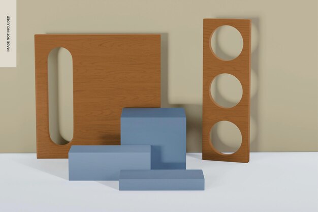 Dekoratives hölzernes Hintergrund-Mockup