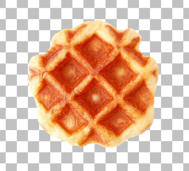Delectable Belgian Liege Waffle isoliert auf durchsichtigem Hintergrund