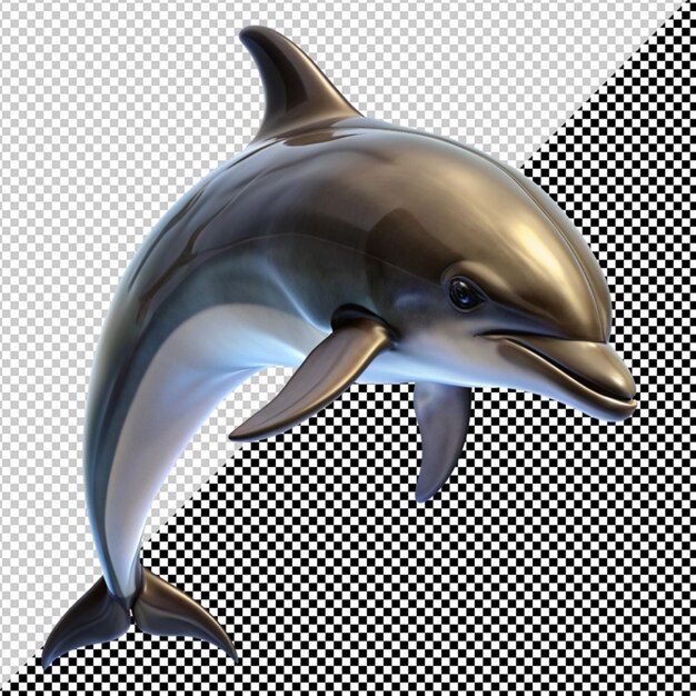 PSD delfín en un fondo transparente