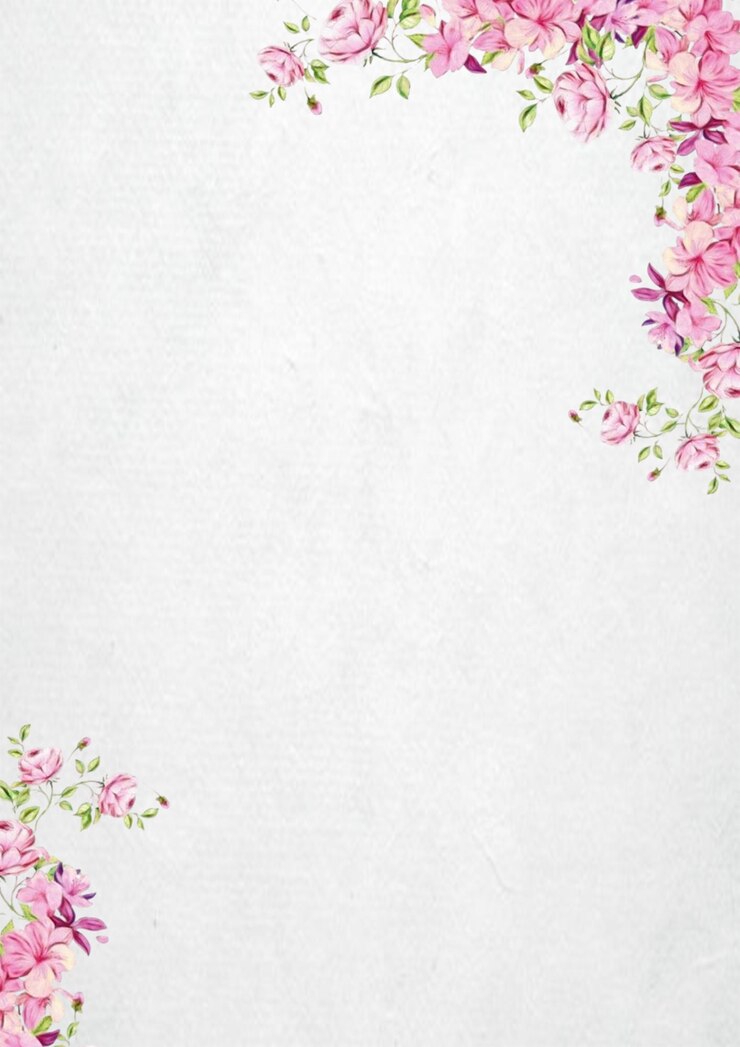 PSD un délicat arrangement floral rose sur une texture blanche