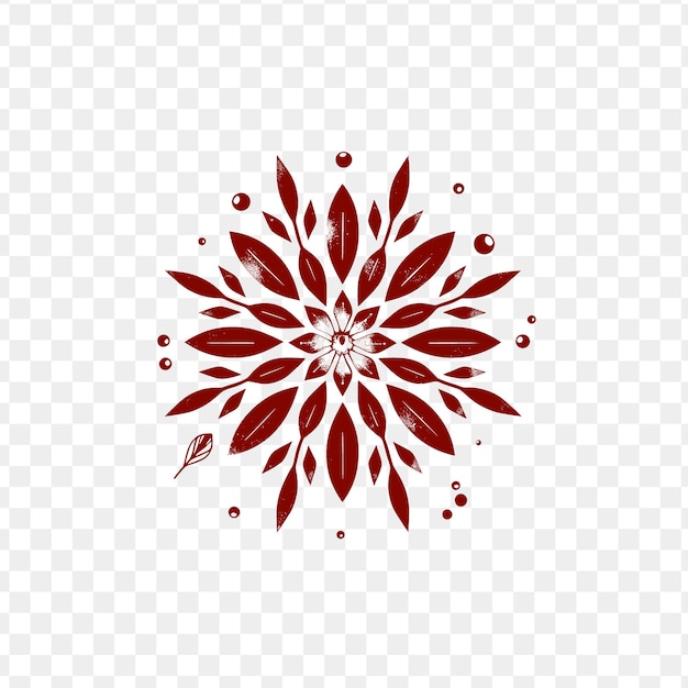 PSD delicate edelweiss logotipo de copo de nieve con cuentas de cristal y alfiler diseño vectorial psd creativo tatuaje cnc