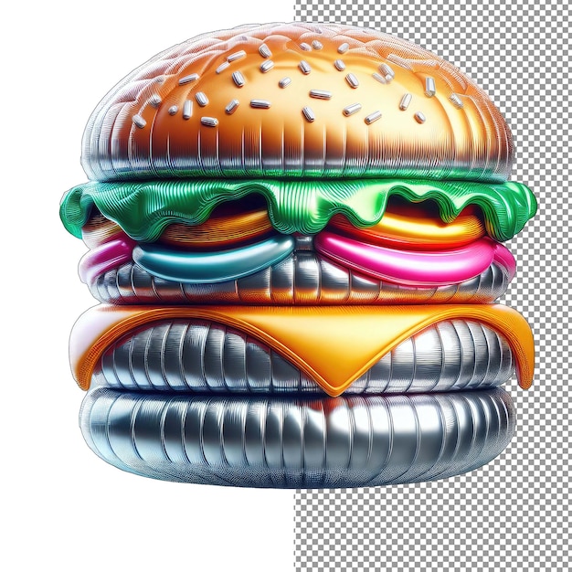 PSD délice de burger 3d alléchant