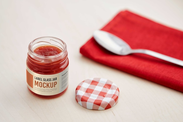 Délicieuse Confiture Dans Un Bocal En Verre Avec étiquette