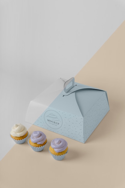 PSD délicieuse maquette de cupcake